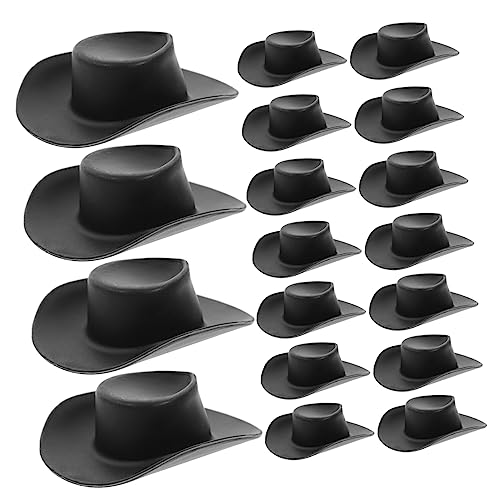 BESTonZON 40Stücke Mini Cowboyhüte Plastik Western Hüte Für Partys Spielpuppen Und Dekoration Kleiner Cowboyhut Für Erwachsene von BESTonZON