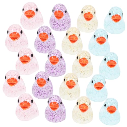 BESTonZON 40pcs Mini Harz Ente Miniatur Luminous Duck Figuren Topfpflanzen Landschaftsdekorationen BESTonZON 40pcs Mini Harz Ente Miniatur Luminous Duck Figuren Topfpflanzen Landschaftsdekorationen von BESTonZON