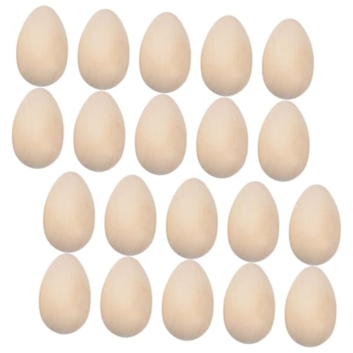 BESTonZON 40st Nachgeahmte Eier Huhn Fälschung -ei Hühner Pfannkuchen Kunstbedarf Für Osterbasteln Für Ostereier Bemalen Sie Ihre Eigenen Eier Holz von BESTonZON
