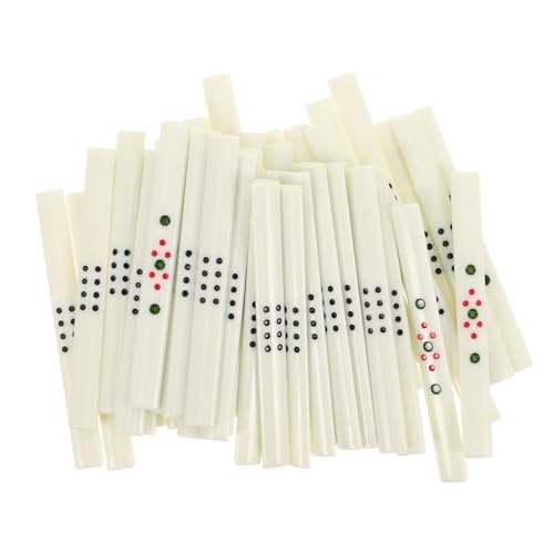 BESTonZON 44 Stück Traditionelles Mahjong mit und Punktestäbchen Hochwertige Zubehörteile für Chinesische Brettspiele und Familienunterhaltung BESTonZON 44 Stück Traditionelles Mahjong mit und Punktestäbchen Hochwertige Zubehörteile für Chinesische Brettspiele und Familienunterhaltung von BESTonZON