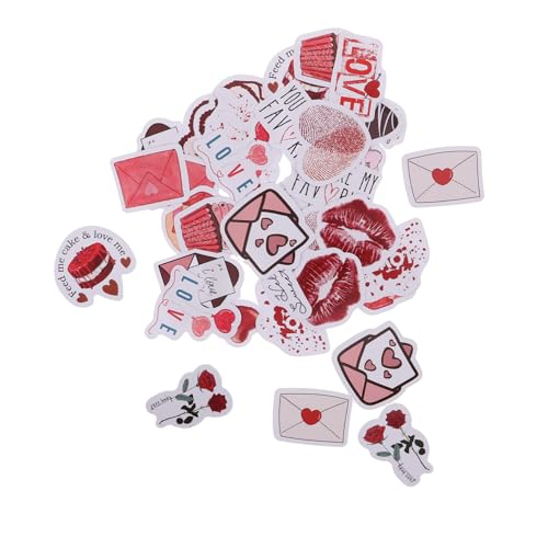 BESTonZON 46 Teiliges Handbuch Zum Valentinstag Dekoration Für Zuhause Valentinstag Scrapbooking Zubehör Scrapbook Dekorationen Valentinstag Requisiten Scrapbook Zubehör Aufkleber von BESTonZON