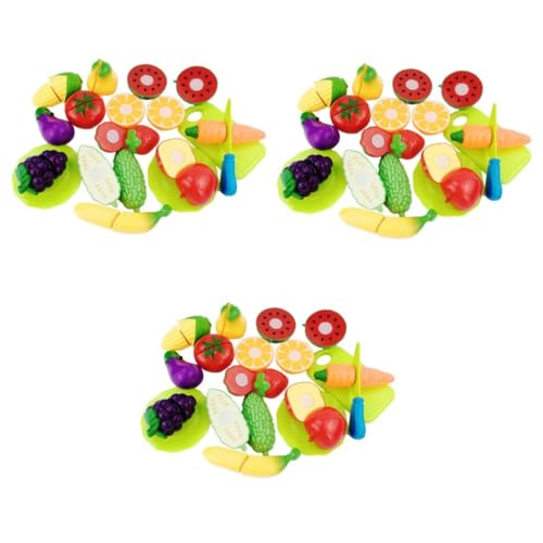 BESTonZON 48 STK Früchte schneiden geschirrset kinderküche Kitchen Set for küchengeräte für Kinder küche zubehör für Kinder kinderküChe zubehör Spielzeug Kochspielset Gemüse Cecilia von BESTonZON