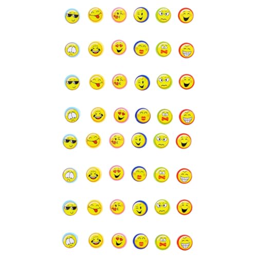 BESTonZON 48 STK Lächelnde Stampfer Kunsthandwerk Briefmarken Der Preis Kekstüten Zum Verschenken Sack Cartoon-Stempel Karikatur Miniaturkuchen Fürs Puppenhaus Lächelndes Gesicht Sterben von BESTonZON