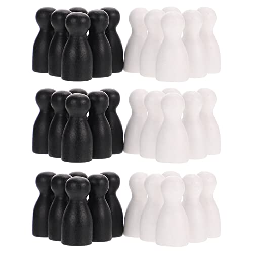 48-teilige Schachfiguren – Holzfiguren Brettspiel-schachfiguren Perfekt Für Lernspielzeug Für Kinder Glatt Und von BESTonZON
