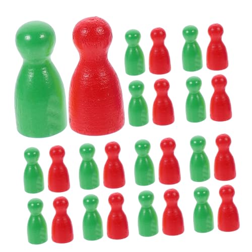 BESTonZON 48 Stück Stück familienspiele Family Game Board gamees brettspiele Ludo brettspiel Tabletop-Spielkomponente Spielzubehör Zubehör für Strategiespiele Tischmarker Spielmarken Holz von BESTonZON