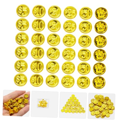 BESTonZON 48 Stück Teiliges Piratenmünzenspielzeug aus leichtem Kunststoff Kleine Goldfarbene Spielmünzen für Piratenparty Schatzsuche und Kindergeburtstagsspielspaß BESTonZON 48 Stück Teiliges Piratenmünzenspielzeug aus leichtem Kunststoff Kleine Goldfarbene Spielmünzen für Piratenparty Schatzsuche und Kindergeburtstagsspielspaß von BESTonZON