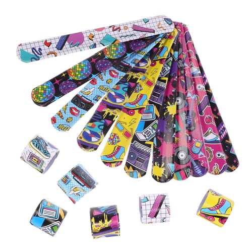 BESTonZON 48 Stück Teiliges Rockmusik Klatscharmband Lustige Schnapparmbänder mit Vintage Design Leichte Party Mitgebsel für Musikfans und Feierlichkeiten Bequem und Kompakt für Events von BESTonZON
