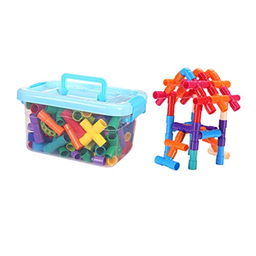 BESTonZON 48 Teiliges Pipeline Bauklötze Puzzle Set Pädagogisches Konstruktionsspielzeug Mit Kleiner Für Fördert Kreativität Und Problemlösungsfähigkeiten Farben von BESTonZON