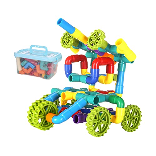 BESTonZON 48 Teiliges Pipeline Bausteine Puzzle Set Für Pädagogisches Mit Kleiner Zufälligen Farben Fördert Kreativität Und Problemlösungsfähigkeiten von BESTonZON
