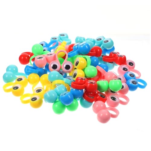 BESTonZON 48St Augenring Augen Fingerpuppe Augapfel Fingerpuppe Augen Auge Fingerpuppe sankastenspielsachen kindergeburtstags mitgebsel pädagogisches Kinderspielzeug Fingerspielzeug Plastik von BESTonZON