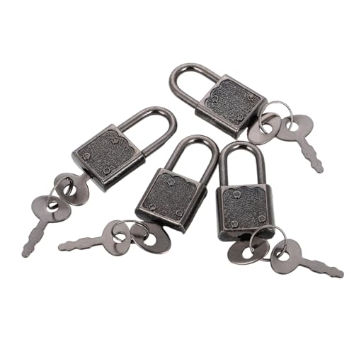BESTonZON 4Stücke Mini Vorhängeschlösser für Piratenschätze Quadratische Metall mit Schlüssel Robust und Kinderfreundlich für Aufbewahrungsboxen und Tagebücher BESTonZON 4Stücke Mini Vorhängeschlösser für Piratenschätze Quadratische Metall mit Schlüssel Robust und Kinderfreundlich für Aufbewahrungsboxen und Tagebücher von BESTonZON