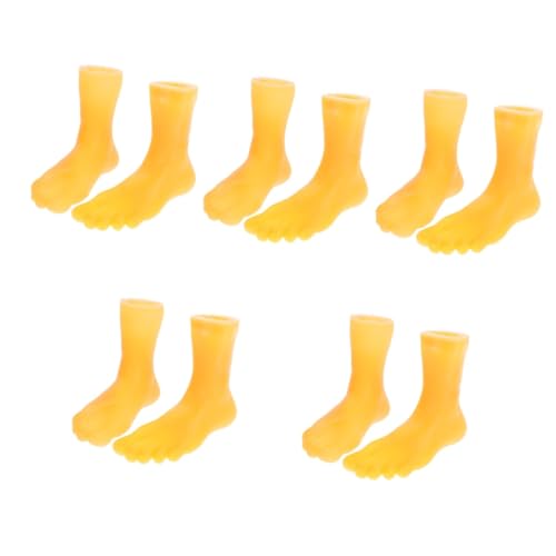 BESTonZON 5 Paare Fingerpuppen Mini Füße Linker und Rechter Fuß Vinyl Material Spaßiges Interaktives Katzenspielzeug für Erwachsene Lustiges Rollenspiel für Familien und Haustiere von BESTonZON