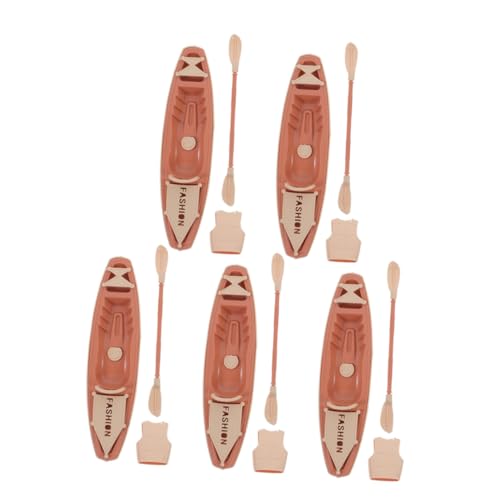 BESTonZON 5 Sätze Miniatur Kajak Modell mit Paddel und Schwimmweste Kunststoff Kanu Figurine für Puppenhaus Dekoration Outdoor Wassersport Kinderspielzeug BESTonZON 5 Sätze Miniatur Kajak Modell mit Paddel und Schwimmweste Kunststoff Kanu Figurine für Puppenhaus Dekoration Outdoor Wassersport Kinderspielzeug von BESTonZON
