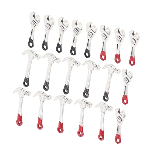 BESTonZON 5 Sätze Miniatur Werkzeug Set Metall Mini Schraubenschlüssel Hammer Mini Werkzeugkasten für Puppenhaus Reparatur Basteln Hobbyspielzeug Zubehör von BESTonZON