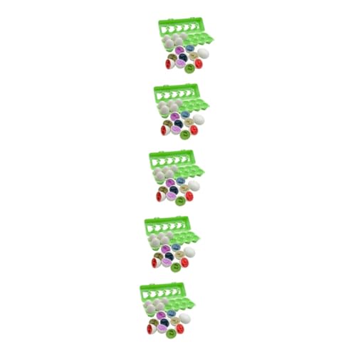 BESTonZON 5 Sätze Passende Dinosaurier-Eier Montessori-Spielzeug Sortieren Rätsel Sortieren Feinmotorikspielzeug Formspielzeug Farberkennungsspielzeug Abs Esstisch Kleinkind Sortiermaschine von BESTonZON