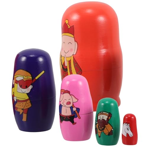 BESTonZON 5 Stück 5 Matroschka Spielzeuge Für Kinderspielzeug Nussknacker Puppen Für Mädchen Schneemann Nistpuppen Nistpuppen Für Kleinkinder Russische Puppen Nistpuppen von BESTonZON