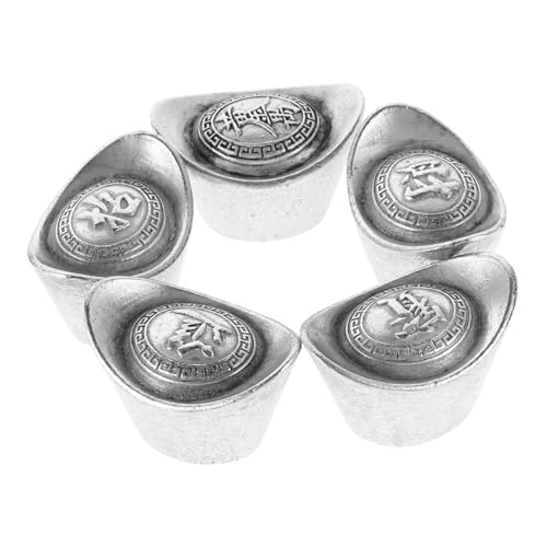 BESTonZON 5 Stück Antik Glücksbarren Figur Metall Reichtum Ornamente Yuan Bao Sammlerstücke Feng Shui Ornamente Vintage Metall Yuan Bao Glücksbarren Figur BESTonZON 5 Stück Antik Glücksbarren Figur Metall Reichtum Ornamente Yuan Bao Sammlerstücke Feng Shui Ornamente Vintage Metall Yuan Bao Glücksbarren Figur von BESTonZON