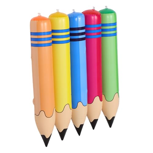 BESTonZON 5stücke Giant Inflatable Pencil Teiliges Riesigen Aufblasbaren Buntstiften Für Schulanfang Und Sportveranstaltungen Sichere Materialien Für Kindergarten Und Kreative von BESTonZON