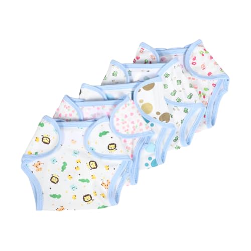 BESTonZON 5 Stück Babypuppenwindeln Aus Baumwolle, Wiederverwendbar, Waschbar, Puppenunterwäsche Für Rollenspiele, Realistisches Puppenhauszubehör Für Kinder, Rollenspiel, BESTonZON 5 Stück Babypuppenwindeln Aus Baumwolle, Wiederverwendbar, Waschbar, Puppenunterwäsche Für Rollenspiele, Realistisches Puppenhauszubehör Für Kinder, Rollenspiel, von BESTonZON