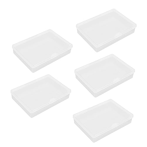 BESTonZON 5 Stück Boxen Aufbewahrungsbox Kartenspiel Spielkartenetui Spielkartenständer Würfelaufbewahrung Riesenspielkarten Spielkartenhalter Pokerkartenetui Snap Cards Transparenter von BESTonZON