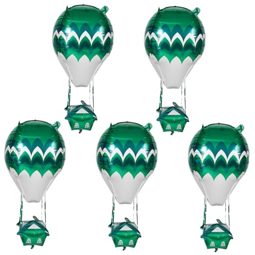 BESTonZON 5 Stück Heißluftballon Dekorationen für Hochzeitsballons Geburtstagsfeierdekorationen Hochzeitsfeierdekorationen Reise-Party-Ballons aufblasbare Requisiten Aluminiumfolie Grün BESTonZON 5 Stück Heißluftballon Dekorationen für Hochzeitsballons Geburtstagsfeierdekorationen Hochzeitsfeierdekorationen Reise-Party-Ballons aufblasbare Requisiten Aluminiumfolie Grün von BESTonZON