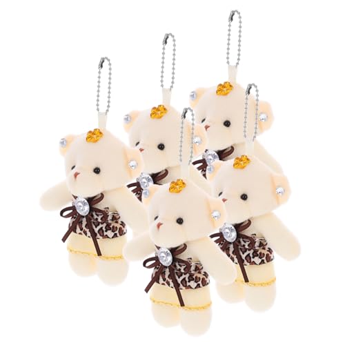 BESTonZON 5 Stück Hochzeitspuppenstrauß Kleine Bären Kleine Bärenspielzeuge Hängende Mini Bär Dekoration Kleine Bären Dekoration Schlüsselanhänger Kleine Bärenpuppen BESTonZON 5 Stück Hochzeitspuppenstrauß Kleine Bären Kleine Bärenspielzeuge Hängende Mini Bär Dekoration Kleine Bären Dekoration Schlüsselanhänger Kleine Bärenpuppen von BESTonZON