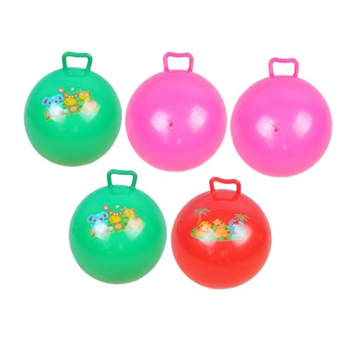 BESTonZON 5 Stück Hüpfbälle mit Griff Groß Cartoon Muster Springball Fördert Knochenentwicklung und Beweglichkeit für Jungen und Mädchen Indoor Outdoor BESTonZON 5 Stück Hüpfbälle mit Griff Groß Cartoon Muster Springball Fördert Knochenentwicklung und Beweglichkeit für Jungen und Mädchen Indoor Outdoor von BESTonZON
