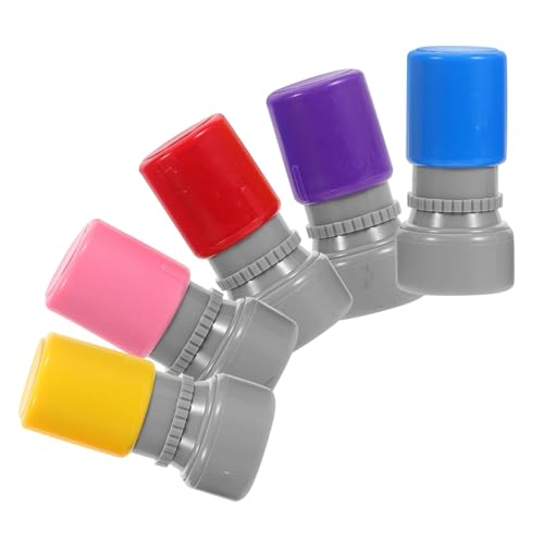 BESTonZON 5 Stück Kinderbildungssiegel Bunte Stempel Für Lehrer Selbstfärbende Lehrerstempel Belohnungsstempel Für Lehrermarken Für Junior High Kommentarstempel Plastik von BESTonZON