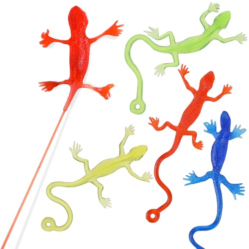 BESTonZON 5 Stück Klebrige Eidechsen Spielzeuge Teiliges Dehnbar Weichem TPR als Partygeschenk für Kindergeburtstage Stressabbauendes für Stundenlangen Spaß BESTonZON 5 Stück Klebrige Eidechsen Spielzeuge Teiliges Dehnbar Weichem TPR als Partygeschenk für Kindergeburtstage Stressabbauendes für Stundenlangen Spaß von BESTonZON