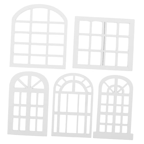 BESTonZON 5 Stück Maßstab Filigrane Hohlgeschnittene Puppenhaus Fensterrahmen Realistische Kleine Dekoration für Puppenmöbel und Mini Haus Ornamente BESTonZON 5 Stück Maßstab Filigrane Hohlgeschnittene Puppenhaus Fensterrahmen Realistische Kleine Dekoration für Puppenmöbel und Mini Haus Ornamente von BESTonZON