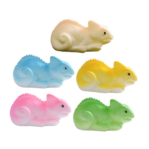 BESTonZON 5stücke Miniatur Eidechsen Figuren Aus Resin Süße Dekoration Für Garten Terrarium Und -projekte Lebensechte Farbenfrohe Reptilien Für Kreative Landschaftsgestaltung von BESTonZON