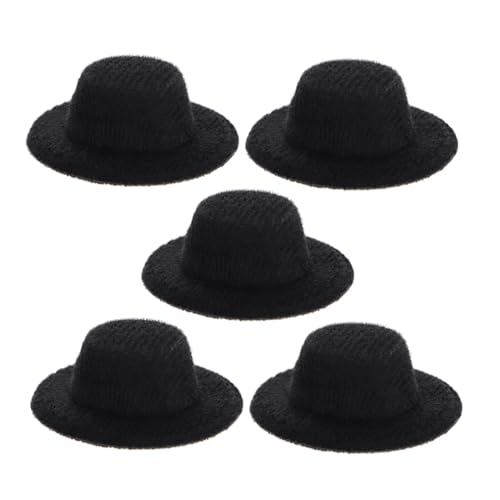 BESTonZON 5 Stück Mini Jazzhut Teiliges aus Filigrane Mini Hüte für Puppendekoration Festliche Accessoires für Weihnachts und Geburtstagsfeiern für Stilvolle Puppenoutfits von BESTonZON