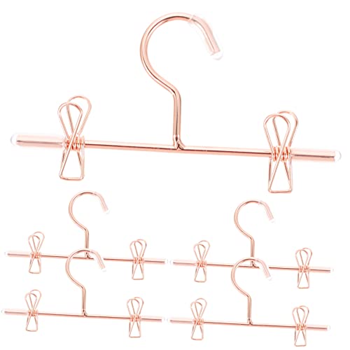 BESTonZON 5 Stück Mini Kleiderbügel für Puppen Metallkleiderbügel Roségold für Puppenkleidung Praktische Aufbewahrung für Puppenmöbel und Mini Häuser von BESTonZON