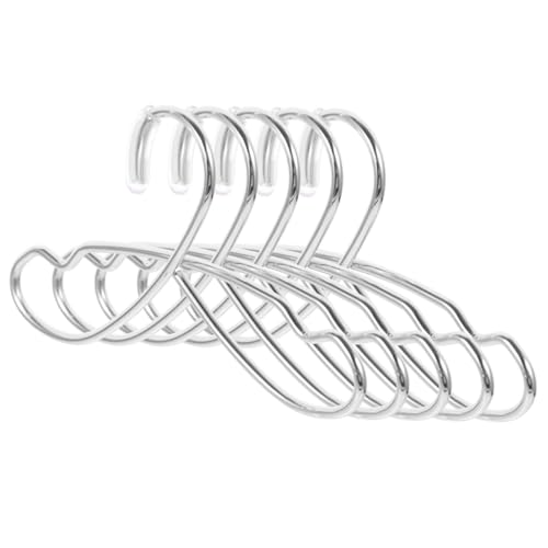 BESTonZON 5 Stück Mini Metall Kleiderbügel für Puppenkleidung Silber Filigrane Kleine Bügel für Bjd Puppen zum Aufhängen von Puppenkleidern Hosen und Tops für Puppenliebhaber und von BESTonZON