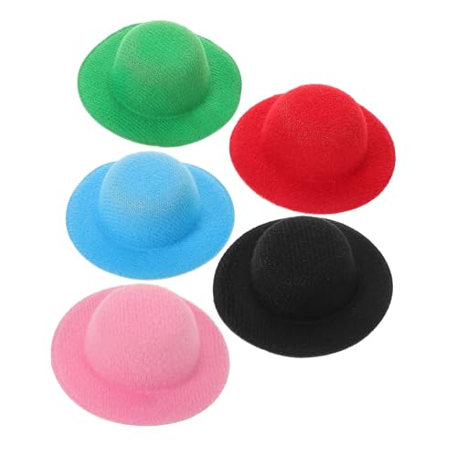BESTonZON 5 Stück Mini Zylinder Mini Zylinder Mütze Kleine Haustier Mütze Hunde Winzige Haustier Mütze Zubehör Miniatur Mütze Kleine Tier Mütze Winzige Hüte Mini Hüte Zum Basteln von BESTonZON
