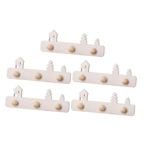 BESTonZON 5 Stück Miniatur Wandhaken für Puppenhaus Teiliges Weiße Wandhaken zur Aufbewahrung von Puppenbekleidung für Mini Haus Dekoration BESTonZON 5 Stück Miniatur Wandhaken für Puppenhaus Teiliges Weiße Wandhaken zur Aufbewahrung von Puppenbekleidung für Mini Haus Dekoration von BESTonZON