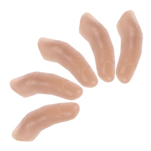 BESTonZON 5 Stück Realistische Teilig Abgetrennte Finger Requisiten Lange Fake Fingerhüllen für Zaubertricks Bühnenperformance Cosplay und Theater Detailgetreue Simulation für Vielseitige BESTonZON 5 Stück Realistische Teilig Abgetrennte Finger Requisiten Lange Fake Fingerhüllen für Zaubertricks Bühnenperformance Cosplay und Theater Detailgetreue Simulation für Vielseitige von BESTonZON