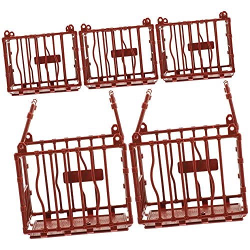 BESTonZON 5 Stück Mini-tierkäfig Aus Kunststoff – Bastelspielzeug Meerschweinchen Ratte Hamster-zubehör BESTonZON 5 Stück Mini-tierkäfig Aus Kunststoff – Bastelspielzeug Meerschweinchen Ratte Hamster-zubehör von BESTonZON