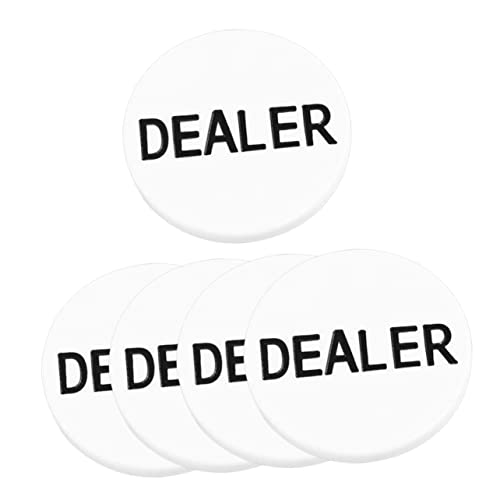 BESTonZON 5 Stück Teiliges Bingo Spielchips Multifunktionale Zählmarker für Poker Mathematik und Gruppenspiele Weiße Chips für Aufregende Spieleabende von BESTonZON