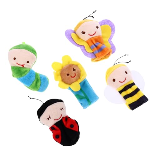 BESTonZON 5 Stück Teiliges Bunter Plüsch Fingerpuppen für Fördert Kreativität und Feinmotorik für Interaktives Geschichtenerzählen und Imaginative Spiele BESTonZON 5 Stück Teiliges Bunter Plüsch Fingerpuppen für Fördert Kreativität und Feinmotorik für Interaktives Geschichtenerzählen und Imaginative Spiele von BESTonZON