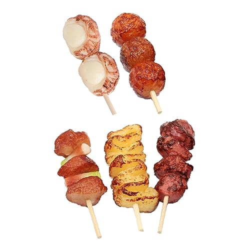 BESTonZON 5 Stück Teiliges Grillspieße Spielzeugset Realistische BBQ Fake Fleisch Spielküche Lernspielzeug Dekoration für Kindergarten Party BESTonZON 5 Stück Teiliges Grillspieße Spielzeugset Realistische BBQ Fake Fleisch Spielküche Lernspielzeug Dekoration für Kindergarten Party von BESTonZON