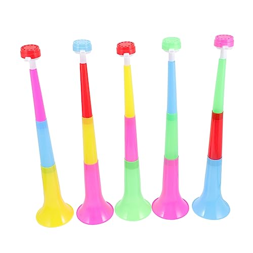 BESTonZON 5 Stück Teiliges Kunststoff Trompetenspielzeug Ausziehbare Tröte für Laute Noise Maker für Sportveranstaltungen Partys Fußballfans und Jubelrequisiten als Geschenk und Fanartikel BESTonZON 5 Stück Teiliges Kunststoff Trompetenspielzeug Ausziehbare Tröte für Laute Noise Maker für Sportveranstaltungen Partys Fußballfans und Jubelrequisiten als Geschenk und Fanartikel von BESTonZON