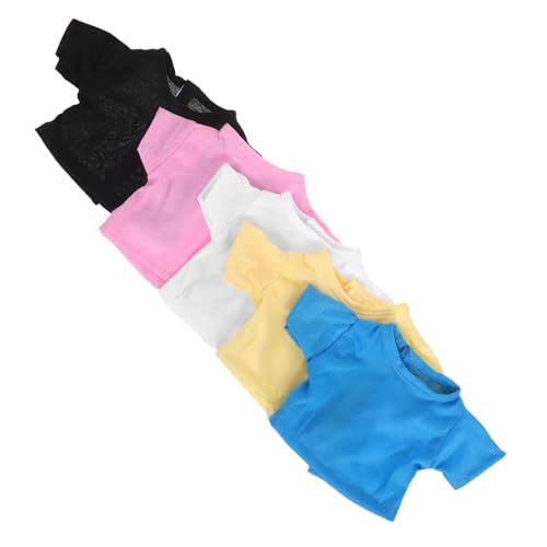 BESTonZON 5 Stück Teiliges Kurzarm-t-Shirts für Stofftiere Bunte Bären-Shirts aus Weichem Hautfreundlichem Material Farblich Gemischt Modische Puppenkleidung für Kuscheltiere BESTonZON 5 Stück Teiliges Kurzarm-t-Shirts für Stofftiere Bunte Bären-Shirts aus Weichem Hautfreundlichem Material Farblich Gemischt Modische Puppenkleidung für Kuscheltiere von BESTonZON