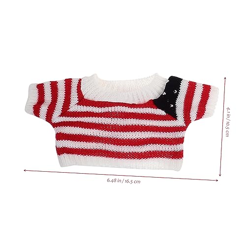 BESTonZON 5 Stück Teiliges Plüschpuppen Kleidung aus Wollgarn Handgefertigte Bären Pullover für Vielseitige Kompakte Puppen Outfits Liebevolle Kostüme für Spielspaß und Kreative Gestaltung von BESTonZON