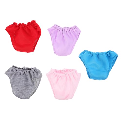BESTonZON 5 Stück Teiliges Puppenunterwäsche aus Leichtem Handgefertigte Verstellbare Puppenhöschen in Rosa Rot und Blau für Puppen und Puppenkleiderschränke BESTonZON 5 Stück Teiliges Puppenunterwäsche aus Leichtem Handgefertigte Verstellbare Puppenhöschen in Rosa Rot und Blau für Puppen und Puppenkleiderschränke von BESTonZON