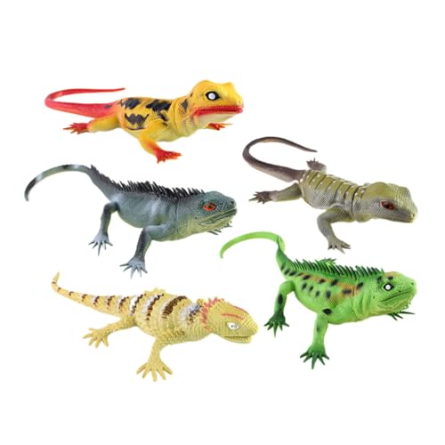 BESTonZON 5 Stück Teiliges Realistische Eidechsen Modelle mit Soundfunktion Farblich Gemischt Detailreiche Tierfiguren Pädagogisches für Dekoration von Aquarium und Garten BESTonZON 5 Stück Teiliges Realistische Eidechsen Modelle mit Soundfunktion Farblich Gemischt Detailreiche Tierfiguren Pädagogisches für Dekoration von Aquarium und Garten von BESTonZON