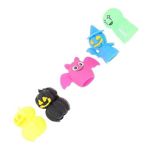 BESTonZON 5 Stück Teiliges Set Halloween Fingerpuppen Bunte Fingerhandschuhe für Partys Interaktives für Halloween und Geburtstagsfeiern BESTonZON 5 Stück Teiliges Set Halloween Fingerpuppen Bunte Fingerhandschuhe für Partys Interaktives für Halloween und Geburtstagsfeiern von BESTonZON