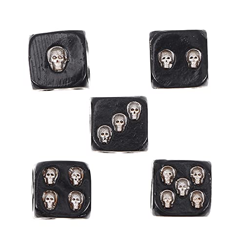 BESTonZON 5 Stück Teiliges Skull Dice Kreative Würfel mit Seiten Leichtes Partyspiel Accessoire für Bar Zuhause Halloween und Freizeitspaß BESTonZON 5 Stück Teiliges Skull Dice Kreative Würfel mit Seiten Leichtes Partyspiel Accessoire für Bar Zuhause Halloween und Freizeitspaß von BESTonZON
