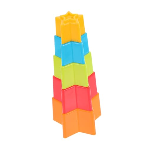 BESTonZON 5 Stück Teiliges Stapelbecher Kleinkinder Bunte Lernspielzeug Becher mit Zahlen Sicheres Kunststoffspielzeug für Frühe Entwicklung Interaktives Stapelspiel Motorik und von BESTonZON