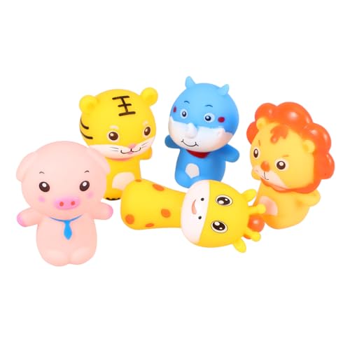 BESTonZON 5 Stück Teiliges Tier Fingerpuppen für Kreatives Geschichtenerzählen und Sensorisches Lernen mit Cartoonhaften Waldtieren von BESTonZON